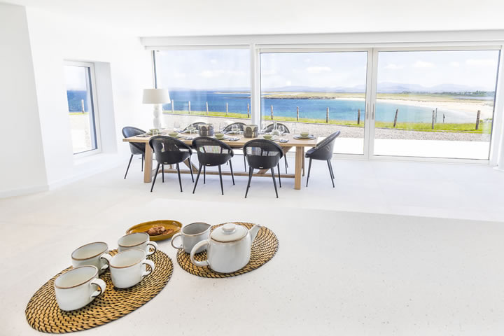 Dining room at Golden Strand View cottage