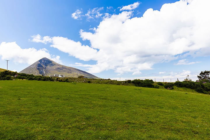 View towards Slievemore from Golden Strand View cottage
