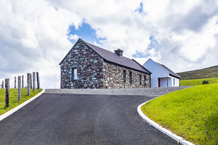 View of Golden Strand View holiday home taken from the driveway