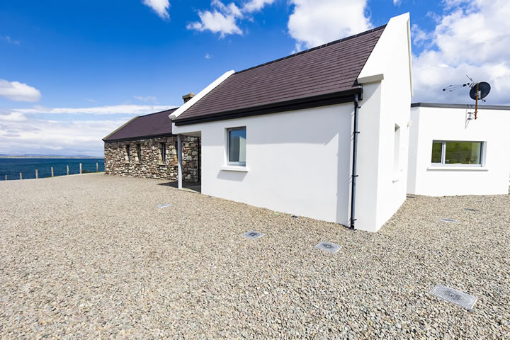 West corner elevation of Golden Strand View holiday home, Achill Island, Ireland